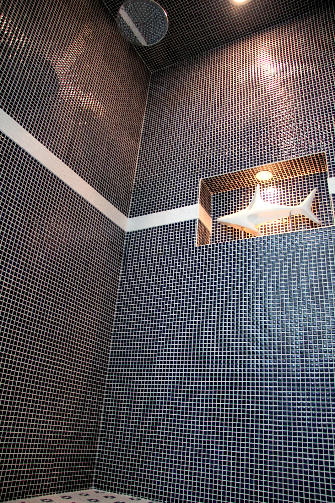 Tiled Showers and wonderful built in shelves can provide comfort and fun, while remaining elegant coastal baths from Thornhill Construction.